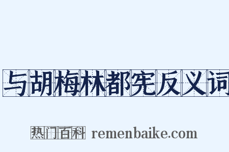 与胡梅林都宪反义词是什么意思的图片